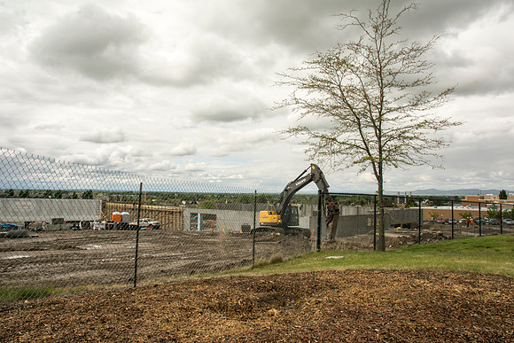 The construction progress of the new Science and Technology Building. Scheduled to be complete Fall 2016.