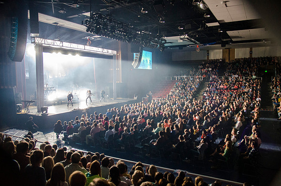 Lindsey Stirling at BYU-Idaho. A classically trained violinist from Gilbert, AZ, Lindsey has entered a futurist world of electronic big beats and animation, leaping through the music industry with ove