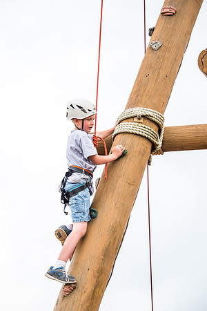 Sister Grant, Communication Teacher, takes her Comm 150 class to the ropes course to teach leadership, team work, and overcoming fears.