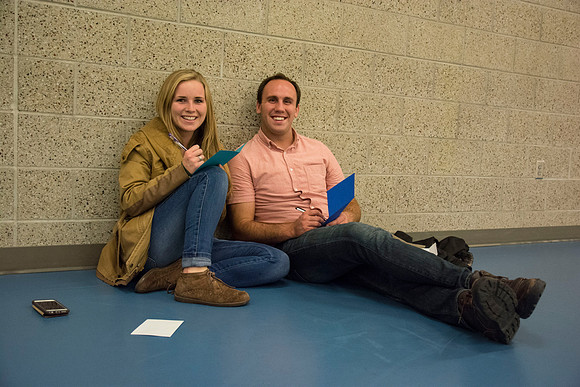 Students do a variety of service activies together with their dates.