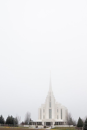 Rexburg Temple in the Fog - Nov 2025