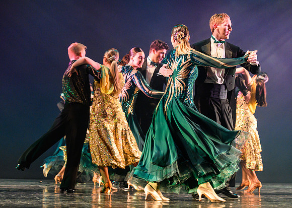 The Department of Theatre and Dance colorful Extravadance performance. Held in the Snow Drama Theatre.
