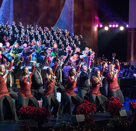 David Archuleta and Nathan Pacheco were the featured guests at BYU-Idaho's annual Christmas concert in the BYU-Idaho Center. They performed with the Symphony Orchestra, combined choirs, and other stud