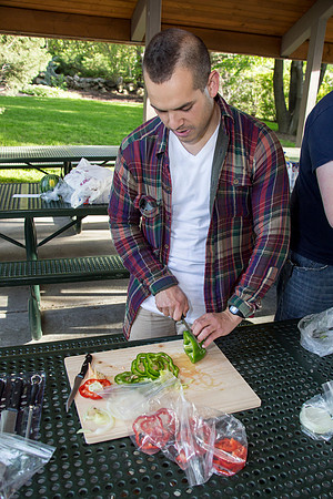 Life Skills held a "Chopped" Themed outdoor cooking class. Teams were given ingredients and a time limit of 30 minutes to complete their meal.