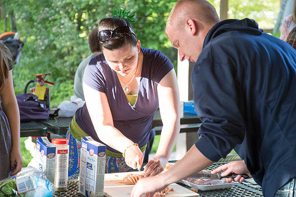 Life Skills held a "Chopped" Themed outdoor cooking class. Teams were given ingredients and a time limit of 30 minutes to complete their meal.