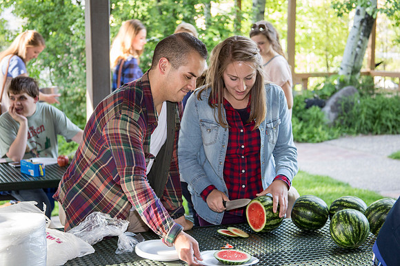 Life Skills held a "Chopped" Themed outdoor cooking class. Teams were given ingredients and a time limit of 30 minutes to complete their meal.
