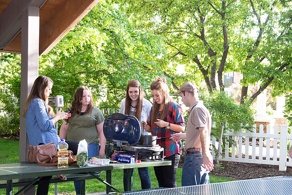 Life Skills held a "Chopped" Themed outdoor cooking class. Teams were given ingredients and a time limit of 30 minutes to complete their meal.