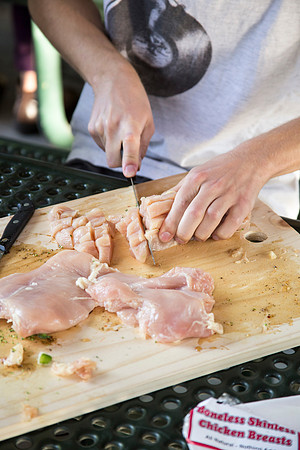 Life Skills held a "Chopped" Themed outdoor cooking class. Teams were given ingredients and a time limit of 30 minutes to complete their meal.