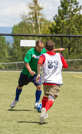 The Chinese Association battles the Latino Association during the World Cup Soccer Tournament.