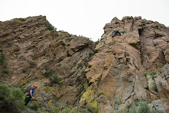 Students go rock climbing at Paramount, located near Kelly Canyon as part of the Outdoor Activities Program.