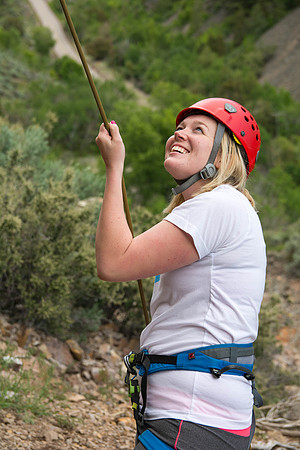 Students go rock climbing at Paramount, located near Kelly Canyon as part of the Outdoor Activities Program.