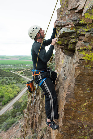 Students go rock climbing at Paramount, located near Kelly Canyon as part of the Outdoor Activities Program.