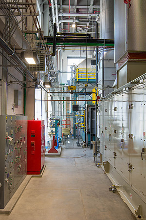 Construction is finishing up at the new heating plant, and the building will soon be operational.