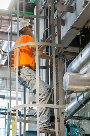 Construction is finishing up at the new heating plant, and the building will soon be operational.