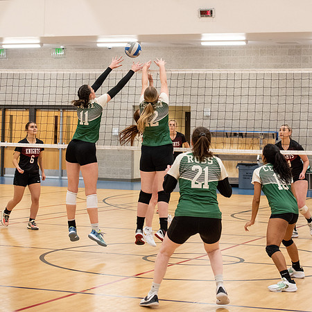 Women's volleyball game in the I-Center.