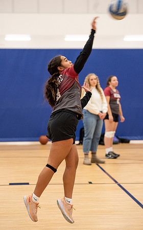 Women's volleyball game in the I-Center.
