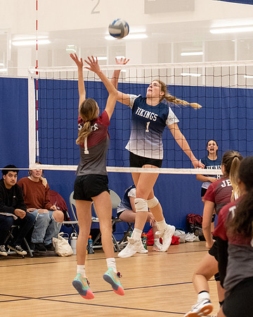 Women's volleyball game in the I-Center.