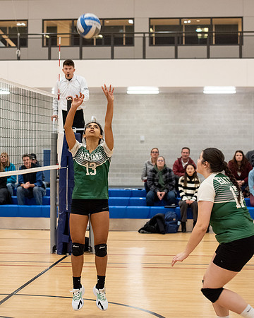Women's volleyball game in the I-Center.