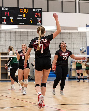 Women's volleyball game in the I-Center.