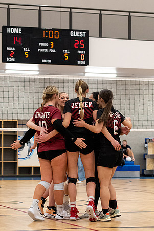 Women's volleyball game in the I-Center.