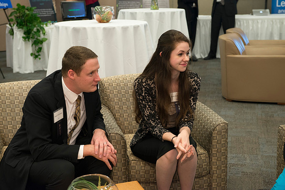 President Clark G.Gilbert meets with members of the President's Club for an evening of good food, entertainment and enlightenment.