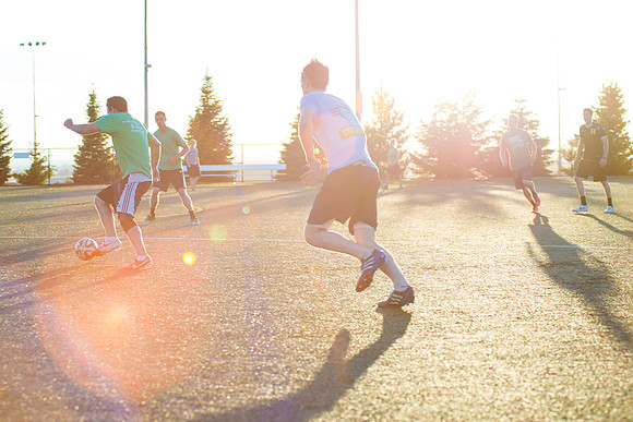 Ward Teams play Rec Soccer.
