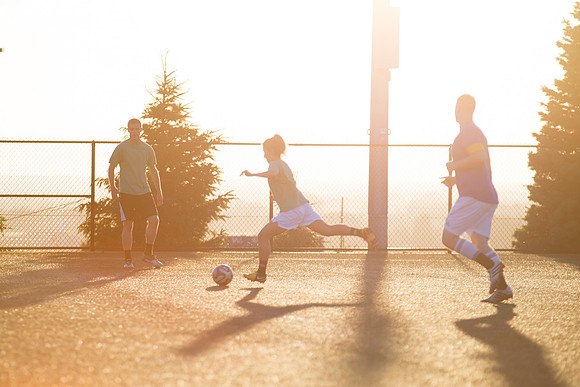 Ward Teams play Rec Soccer.