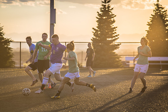 Ward Teams play Rec Soccer.