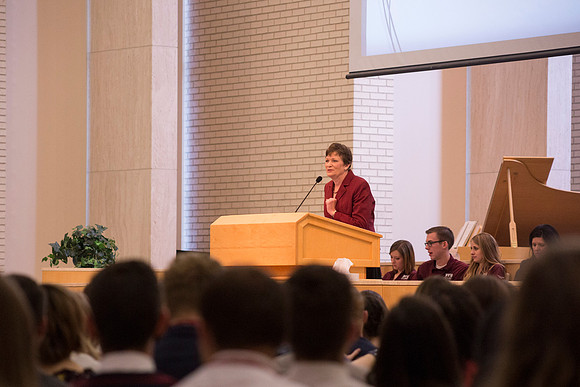 Geology Department Chair Julie Willis opened the conference.