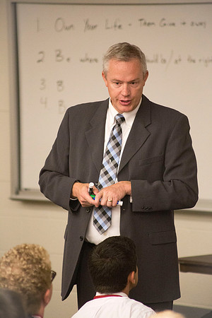 Teacher Education Faculty Member Chris Wilson leads a discussion during his workshop.
