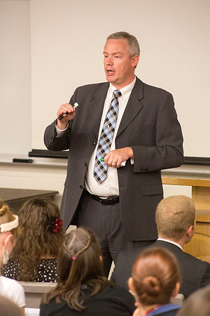 Teacher Education Faculty Member Chris Wilson leads a discussion during his workshop.