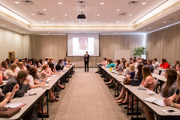 Home and Family Faculty Member Timothy Rarick speaks to students about Disciple Leadership in the family.