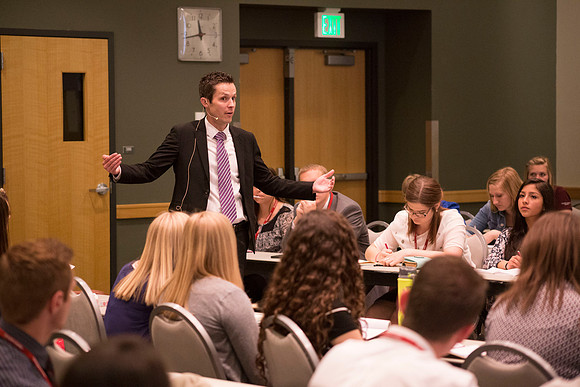 Home and Family Faculty Member Timothy Rarick speaks to students about Disciple Leadership in the family.