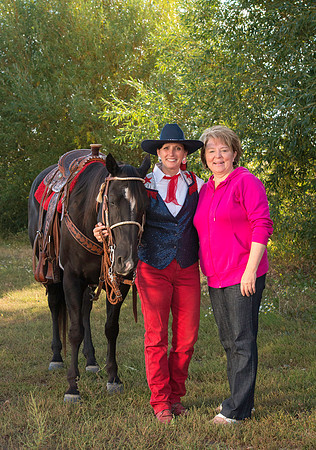An American horseback rider with her horse Boon. Marketing photos for Online Recruiting.