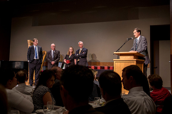 Chair Kerry Powell of the Best Practices Committee presented the Exemplary Faculty Awards.