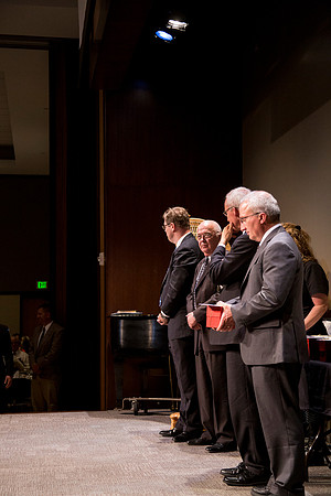 The presentation of awards.