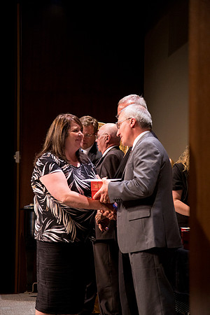 The presentation of awards.