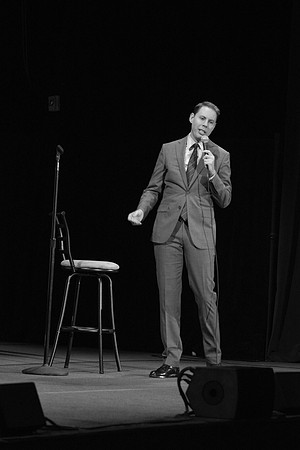 Comedian, Ryan Hamilton, performs at the end of Power to Become.