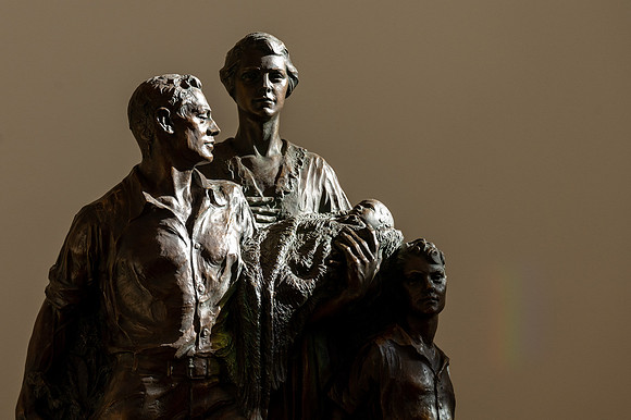 Sculpture in I-Center South lower lobby.