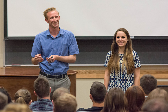 Allen Powers, gives advice to Communication students about working with high profile clients.