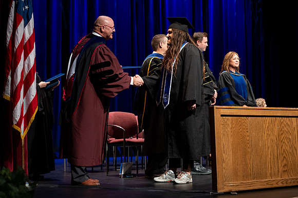 Graduates during convocation for the College of Academic Success & Interdisciplinary Studies.