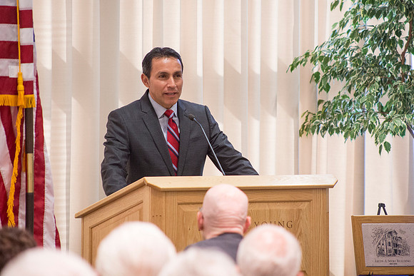 A breakfast celebrating the Wilkins family for their years of service to Ricks College and BYU-Idaho.