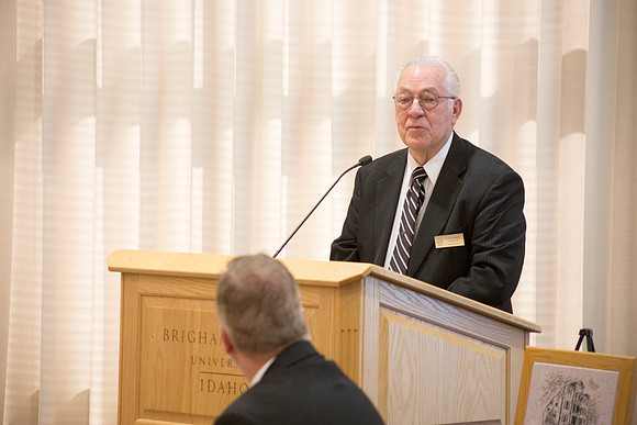 A breakfast celebrating the Wilkins family for their years of service to Ricks College and BYU-Idaho.