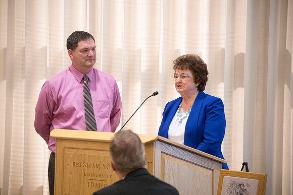 A breakfast celebrating the Wilkins family for their years of service to Ricks College and BYU-Idaho.