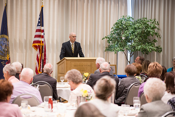 A breakfast celebrating the Wilkins family for their years of service to Ricks College and BYU-Idaho.