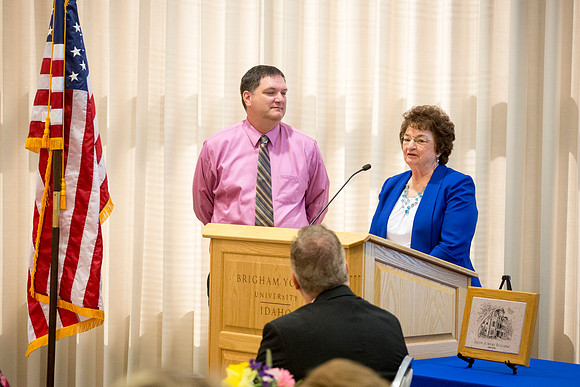 A breakfast celebrating the Wilkins family for their years of service to Ricks College and BYU-Idaho.