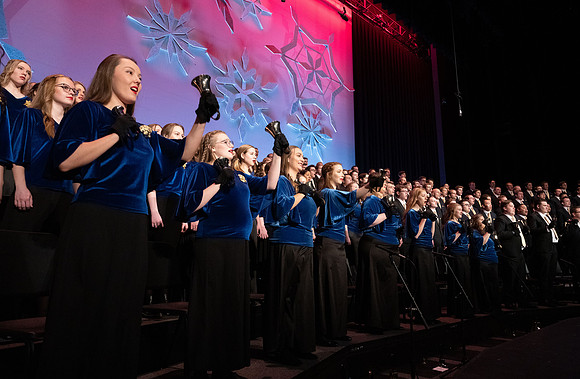 BYU-Idaho Singers, Musicians & Dancers perform in the I-Center auditorium, bring in the Spirit of Christmas along with guests artist Gentri.