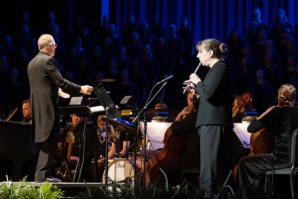 BYU-Idaho Singers, Musicians & Dancers perform in the I-Center auditorium, bring in the Spirit of Christmas along with guests artist Gentri.
