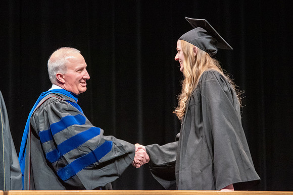 Graduates during convocation of the College of Physical Sciences and Engineering.