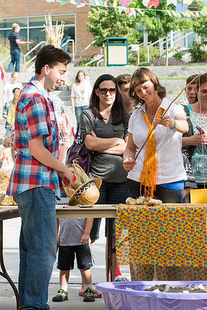 The Brazilian harvest festival, organized by students, featured music games and dancing.